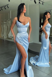 Sky Elegant Sweetheart Sequins Prom Dress Long With Slit HZ1023
