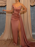 Beaded Split-Side Spaghetti-Neck Maxi Dresses HZ1023