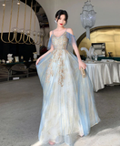 Green tulle lace long prom dress, green tulle lace formal dress HZ1023