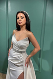 Glamorous Sweetheart Mermaid Evening Dress Slit Long With Sequins HZ1023