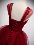 Off-the-Shoulder Sweetheart Lace Tulle Beaded Lace-Up Appliques Floor-Length Prom Dresses HZ1023