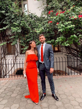 Red Prom Dress Long Formal Evening Gowns HZ1023
