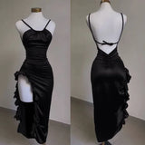 Purple Fashion Chic Suspender Long Elegant Sexy Bodycon Prom Dress Evening Gown Fashion Party Dress HZ1023