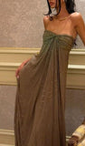 Matcha Green Sweet Exquisite Beading Long Chiffon Elegant Floor Length Ball Gown Evening Gown Party Dress Prom Dress HZ1023