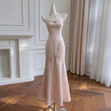 Shiny tulle sequins long prom dress A line evening dress