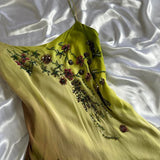 Green fashion gradient exquisite beaded long chiffon prom dress, evening dress, party dress HZ1023