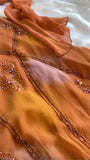 Orange Gorgeous Vintage Exquisite Beading Long Chiffon Ball Gown Evening Dress Party Dress HZ1023