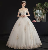 White tulle lace long ball gown dress formal dress HZ1023