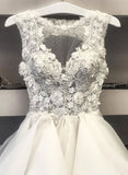 White tulle lace short prom dress homecoming dress HZ1023