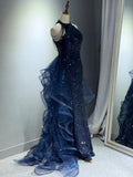 Burgundy/Black Shiny Bodycon Sequined Long Elegant Ball Gown Evening Dress HZ1023
