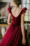 Pink/Red Cute A-line Long Prom Dress Evening Dress Graduation Party Dress HZ1023
