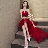 Burgundy lace short prom dress homecoming dress HZ1023