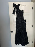 Olive Green/Black Gorgeous Shiny Exquisite Beading One Shoulder Long Style Sequin Party Dress Prom Dress Evening Dress HZ1023