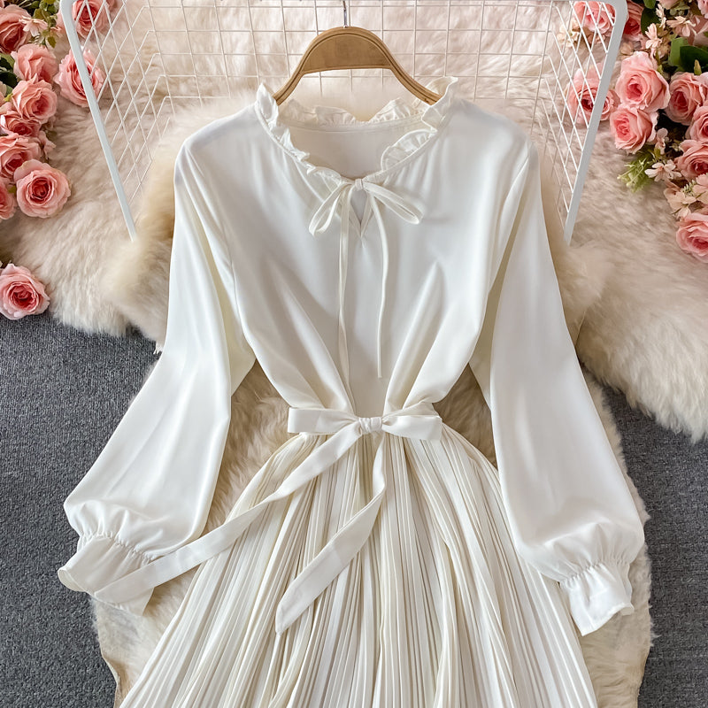 High quality A line long sleeve dress fashion dress HZ1023