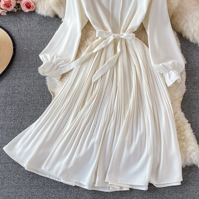 High quality A line long sleeve dress fashion dress HZ1023