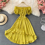 Cute A line high low dress fashion dress HZ1023