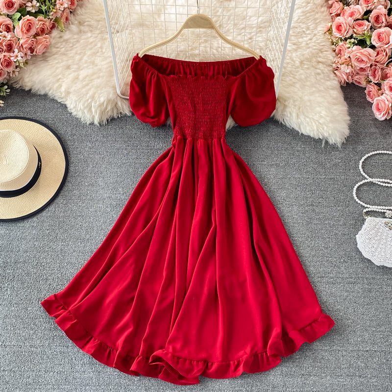 Cute A line high low dress fashion dress HZ1023