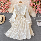 High quality A line long sleeve dress fashion dress HZ1023