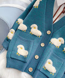 Cute sheep pattern sweater long sleeve sweater sweater coat spring and autumn clothing HZ1023