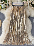 Shiny sequin wrapped hip dress HZ1023