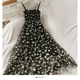 Super fairy Daisy mesh suspender dress HZ1023