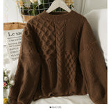Sweater women's Plaid loose thin Pullover Sweater HZ1023