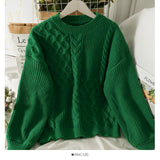Sweater women's Plaid loose thin Pullover Sweater HZ1023