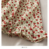 Hong Kong style retro floral high waist suspender skirt HZ1023