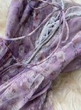 Purple print sleeveless short dress women's dress HZ1023