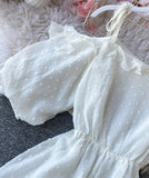 Simple white A line dress fashion girl dress HZ1023
