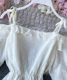 Simple white A line dress fashion girl dress HZ1023