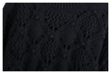 Lazy wind ball decoration eight strand hollow knit sweater HZ1023