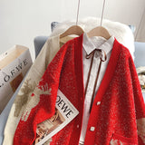 The new loose and foreign style is wearing a lazy top HZ1023